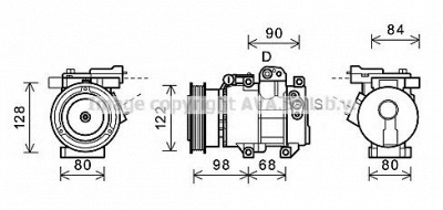 AVA QUALITY COOLING kak192 -  Компрессор, кондиционер